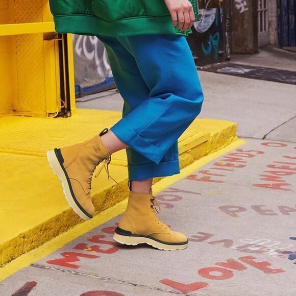 NWT Sorel Hi Line Lace Up Waterproof Platform Boots Suede Leather Women 9.5 $185 - Picture 3 of 12